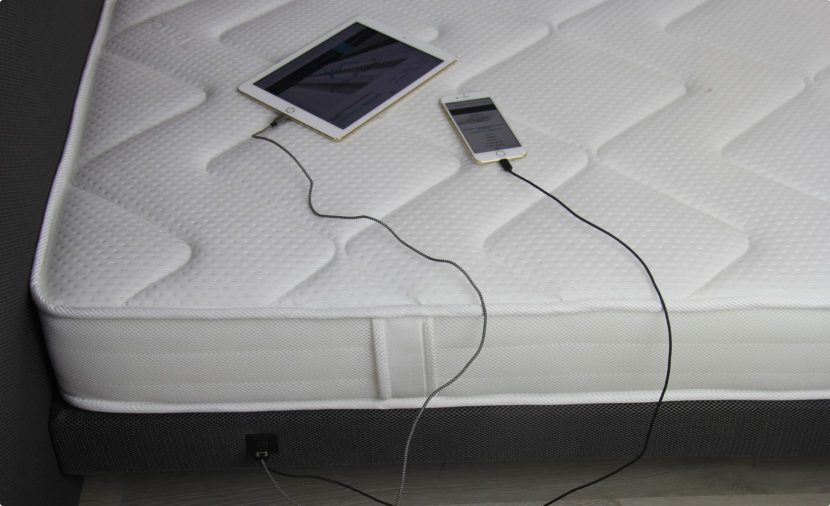 Photo tête de lit connectée avec 2 ports USB